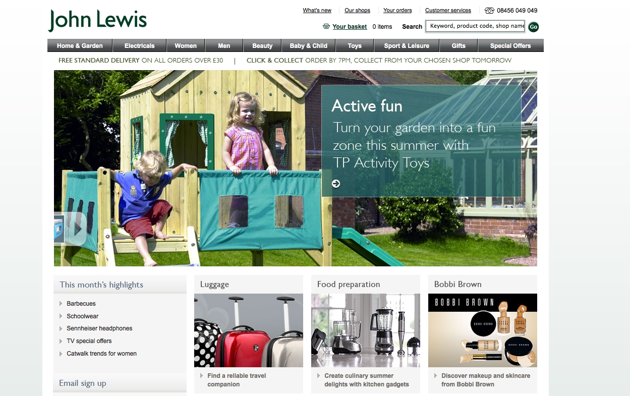 John Lewis goes global via website