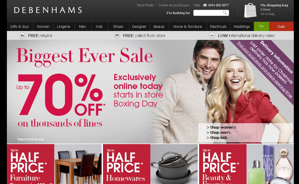Debenhams launches biggest ever Sale