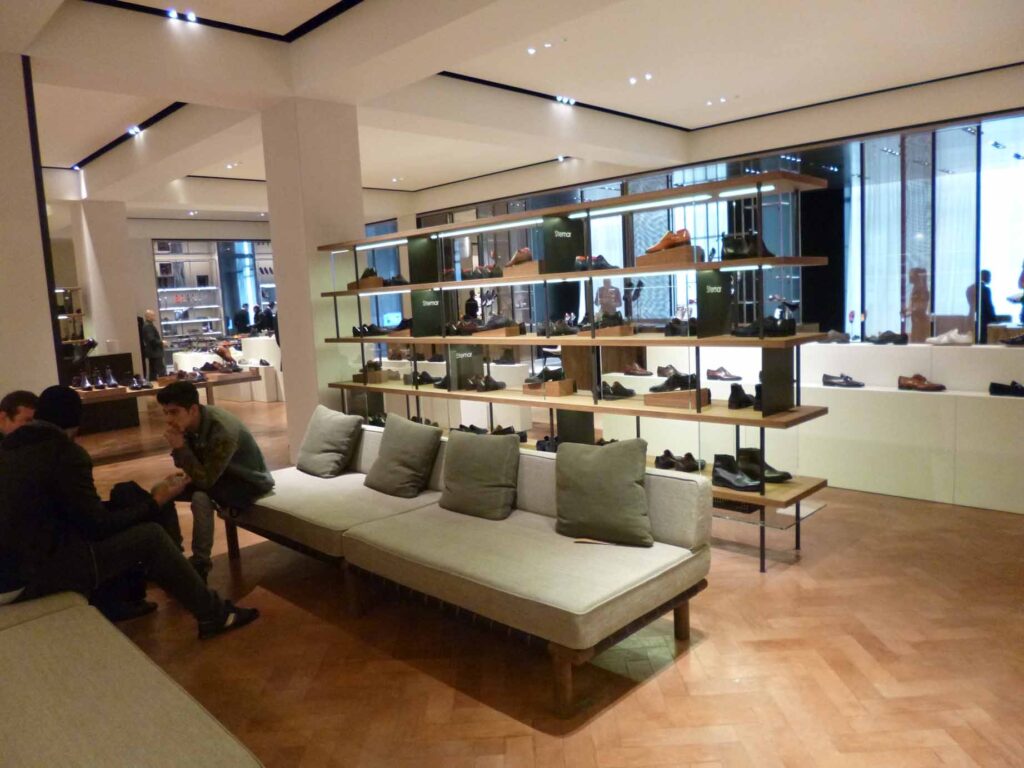 Men’s shoe department, Selfridges