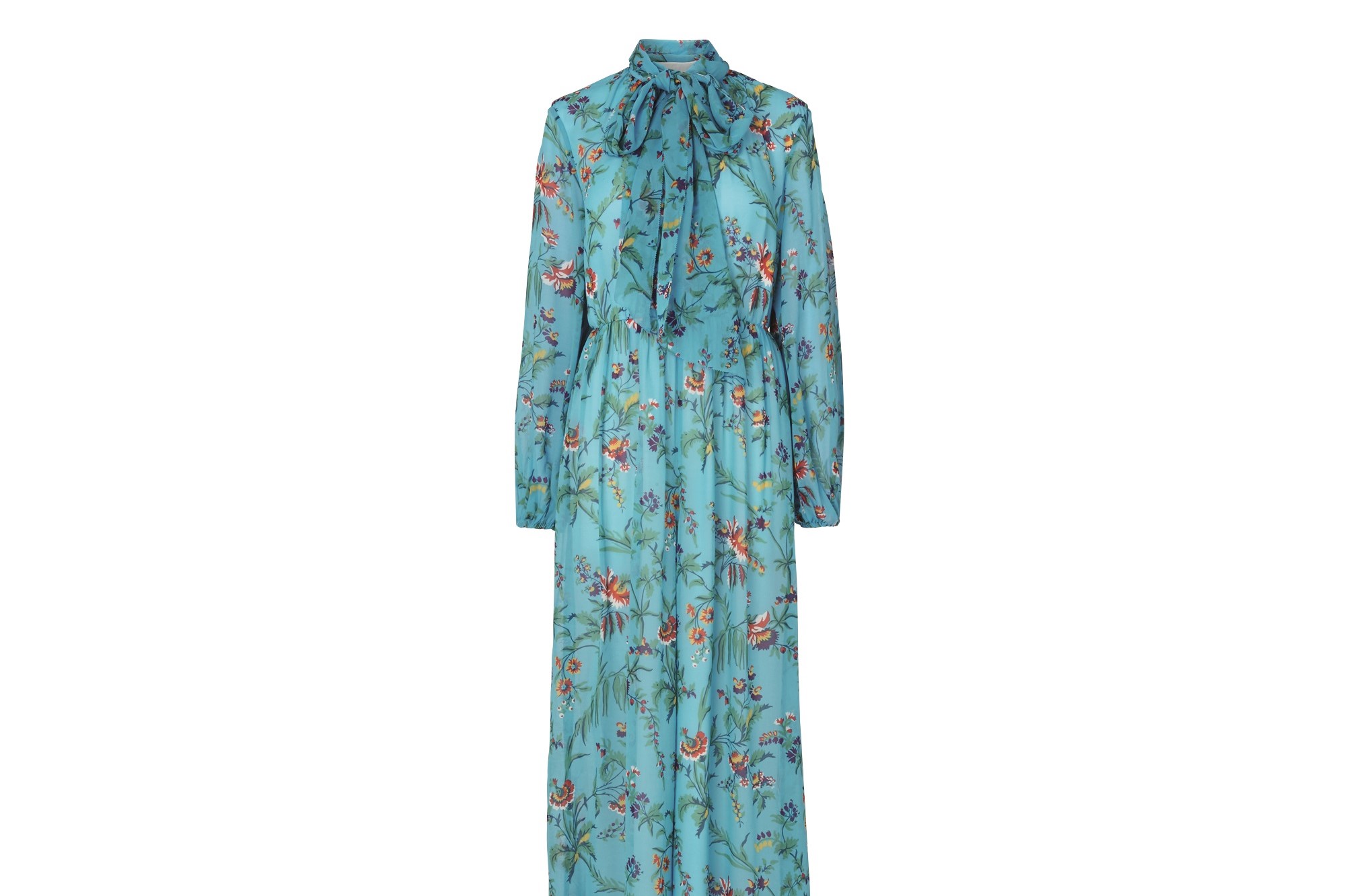 chinese dress ladies Steel Blue Floral Bennett Maxi Dress