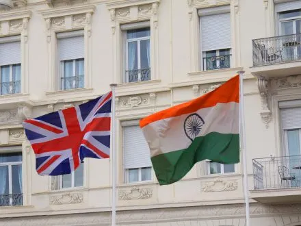 UK and India flags
