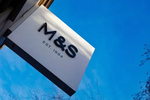 Marks & Spencer sign logo shutterstock