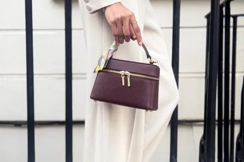 Lalage Beauont Ninette handbag in Wine