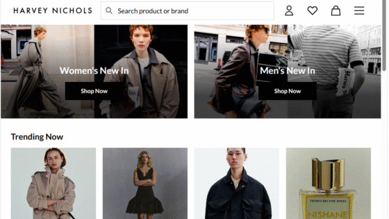 Harvey Nichols resumes online trading