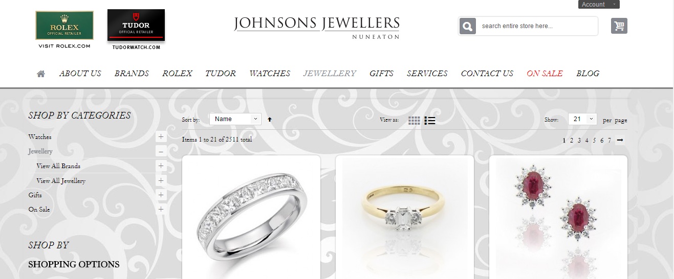 Johnsons Jewellers launch new luxury designed website