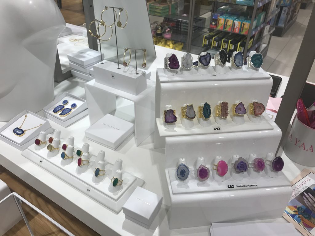 YAA YAA London popsup at John Lewis Bluewater Retail Jeweller