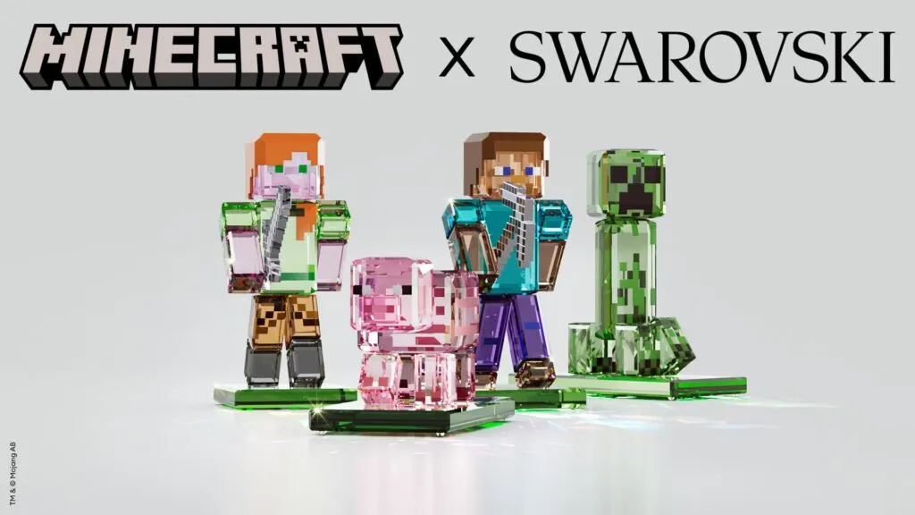 Swarovski launches Minecraft-inspired crystal figurine range
