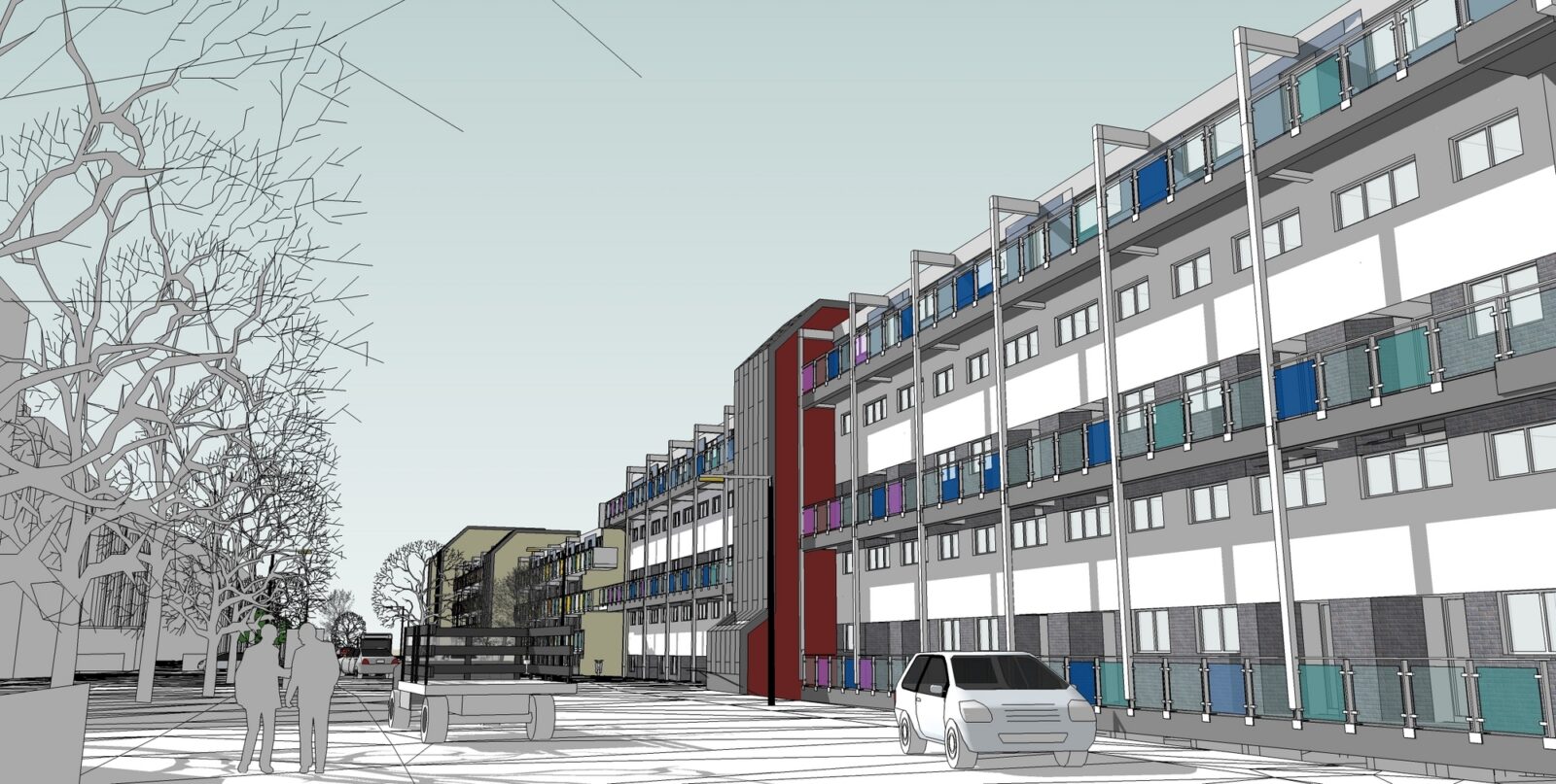Social housing, Du Cane Road, Hammersmith by Arc7 Design