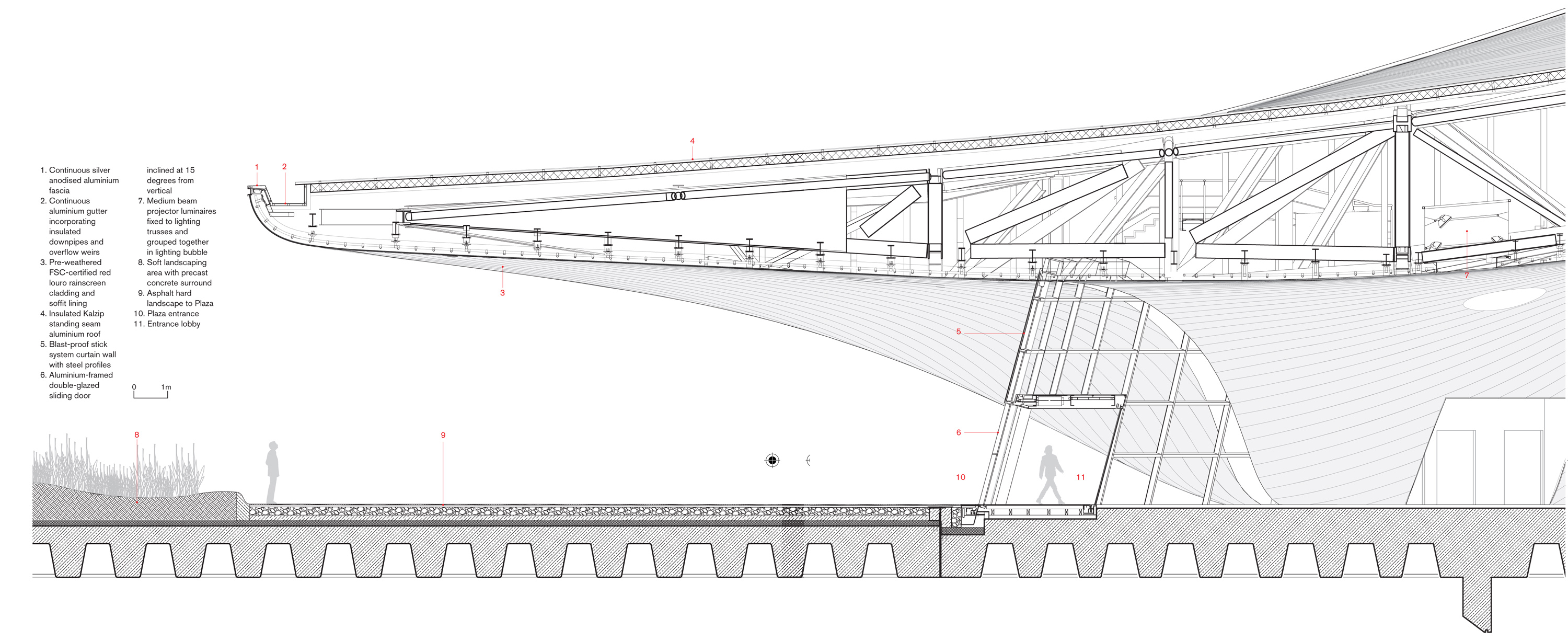 Entrance detail, Aquatics Centre, Olympic Park, London by Zaha Hadid