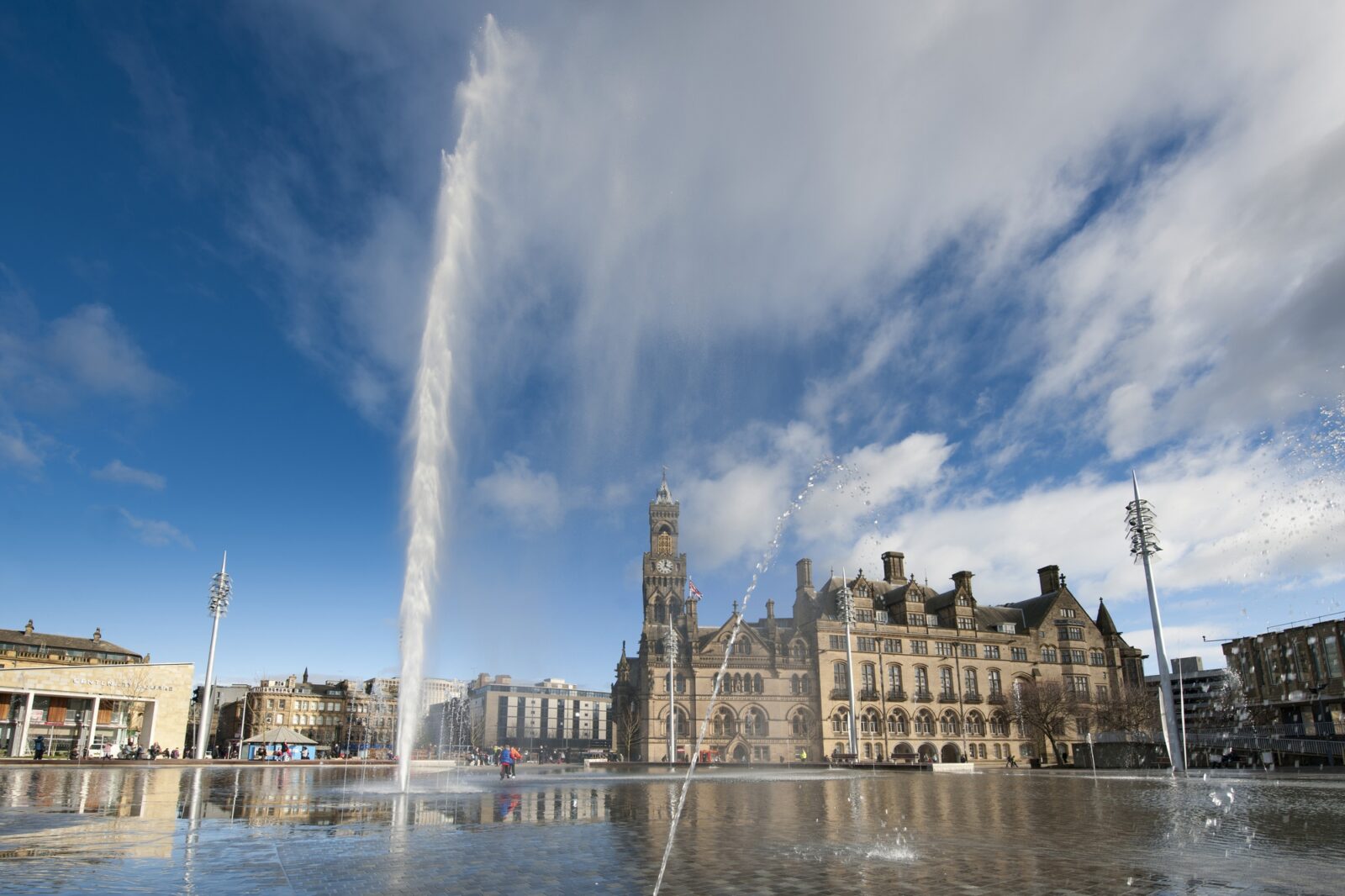 Water beauty Bradford's city centre park completes