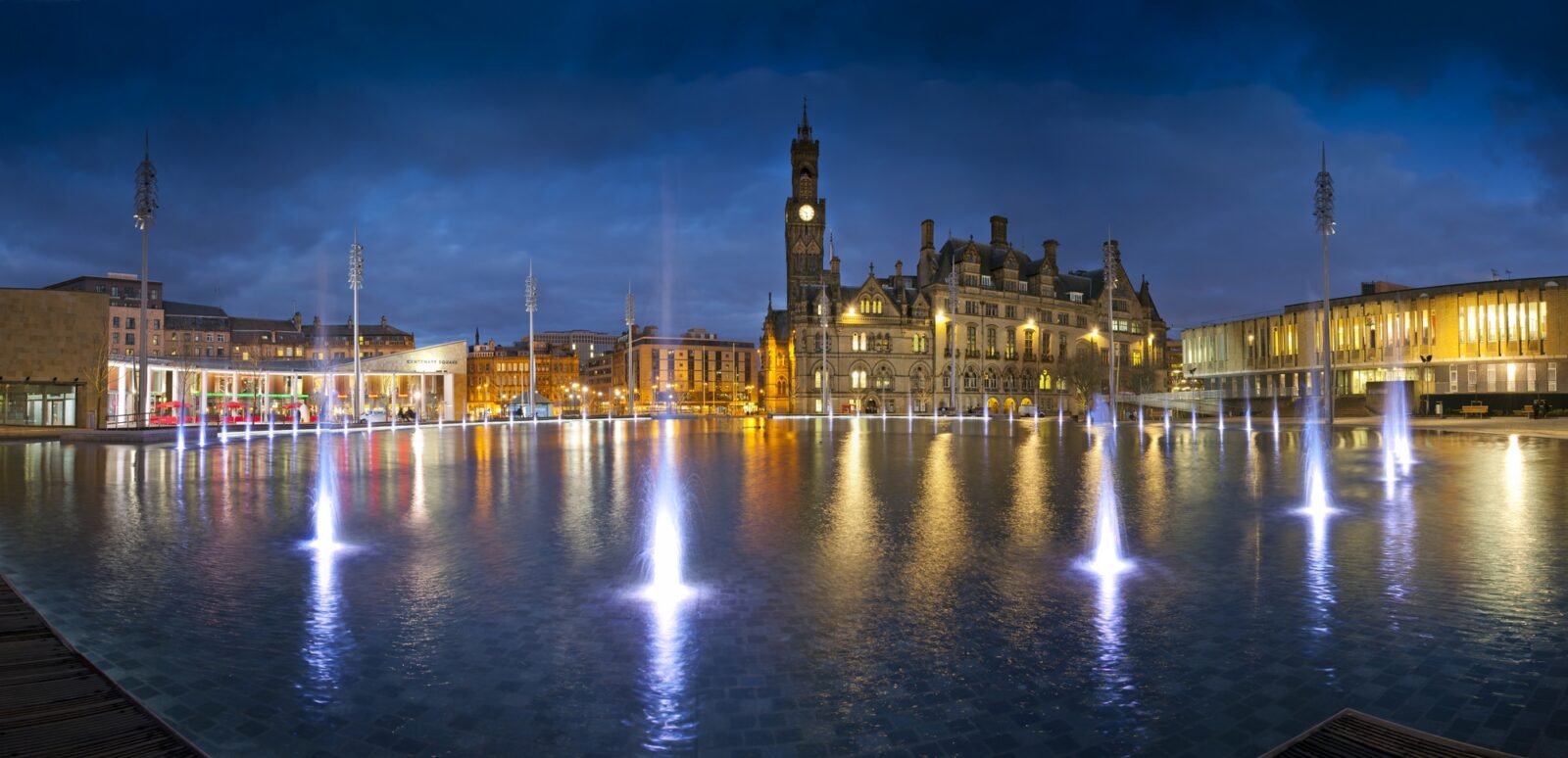 Water beauty Bradford's city centre park completes