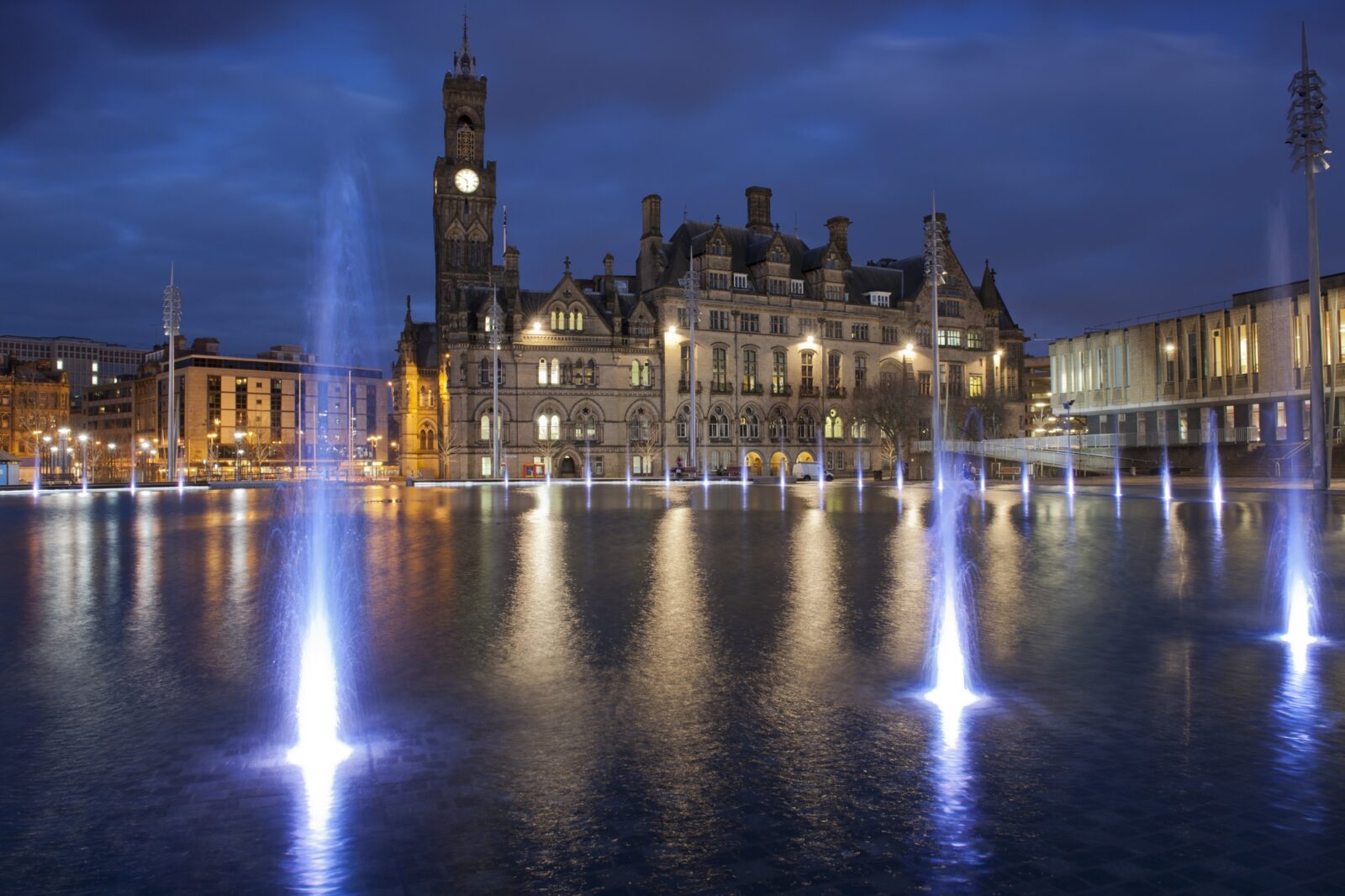 Water beauty Bradford's city centre park completes