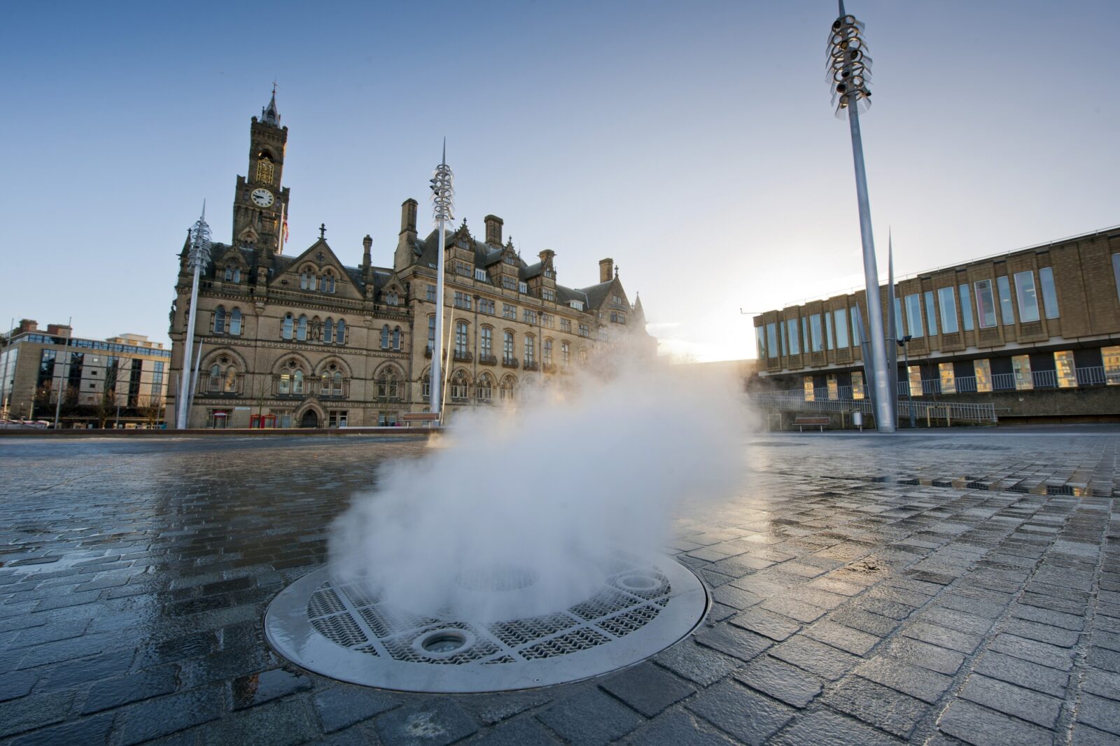Water beauty Bradford's city centre park completes