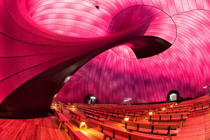 In pictures: Isozaki and Kapoor's inflatable concert hall launches
