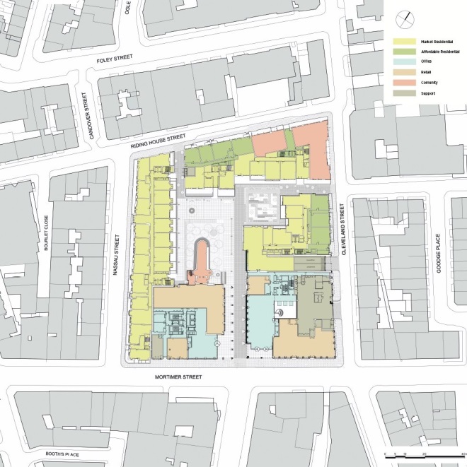 Fitzroy Square Layout Fitzroy Place by Sheppard Robson and Lifschutz Davidson Sandilands