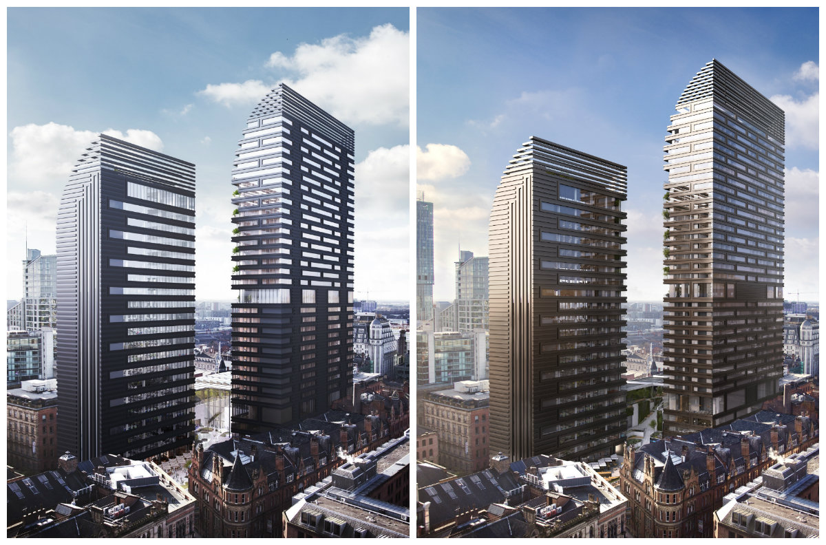 Manchester Tower Layout Hodder drafted in to help Gary Neville's Manchester towers win planning