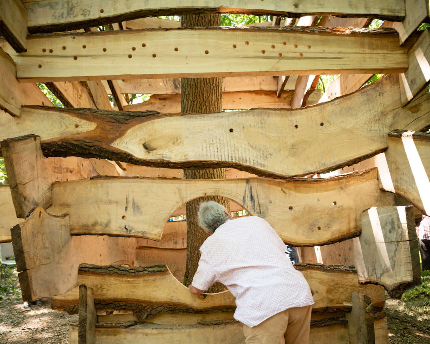 Invisible Studio’s student-build workshop creates six timber structures