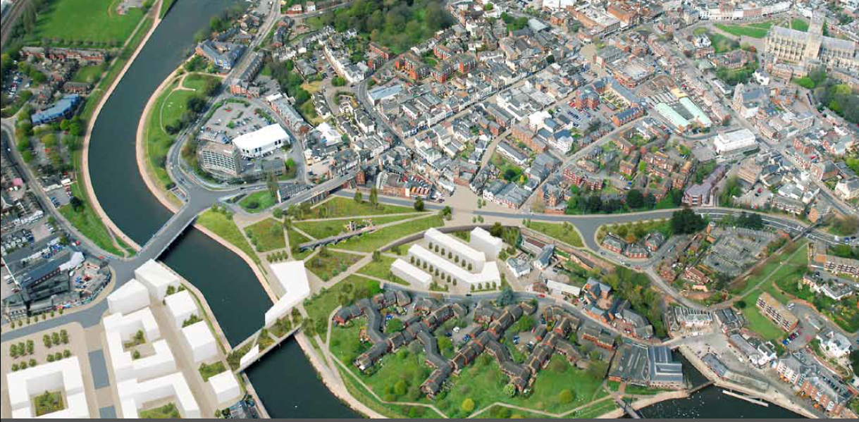 LDA Design proposes garden bridge in Exeter