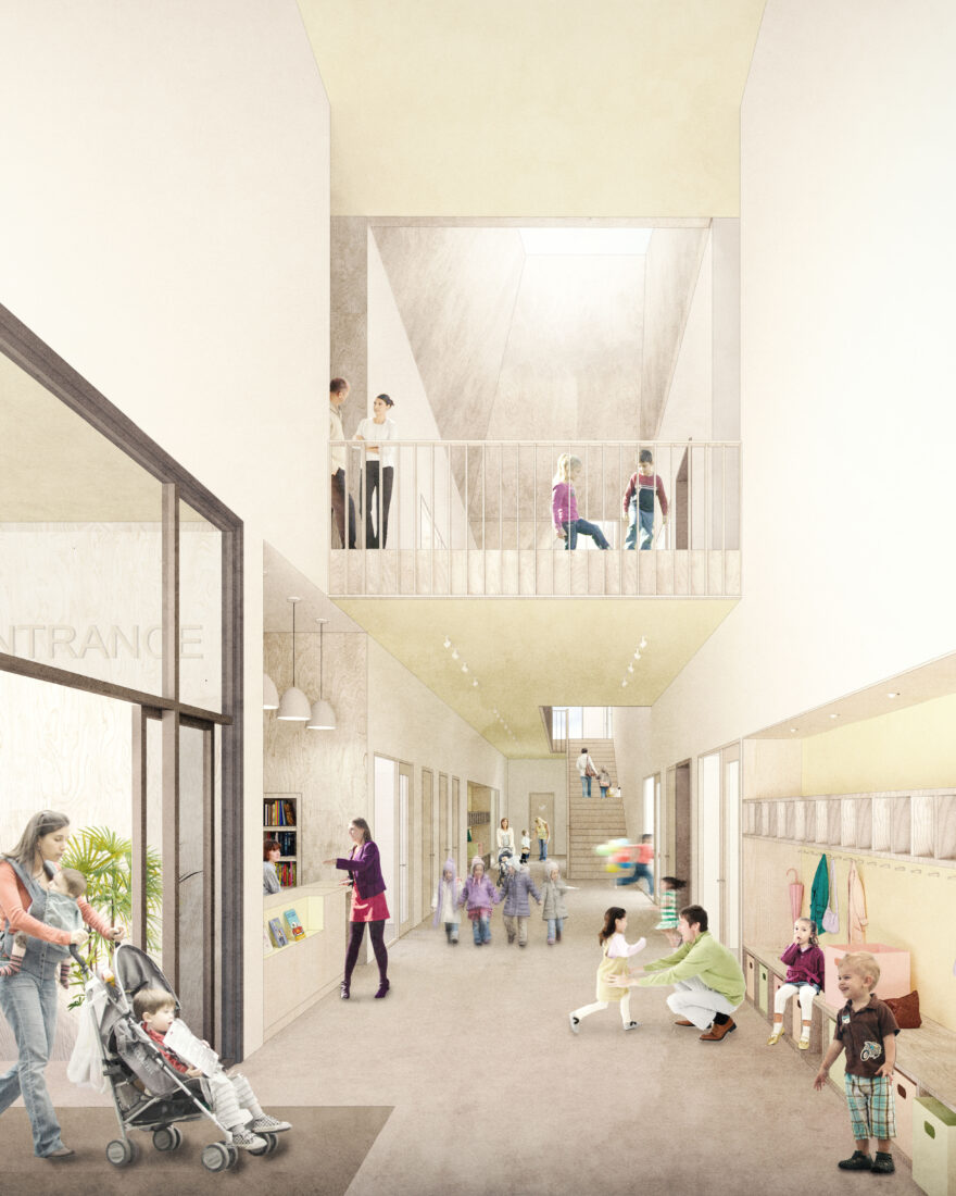 Stallan-Brand submits plans for 'playful yet industrial' Glasgow pre-school