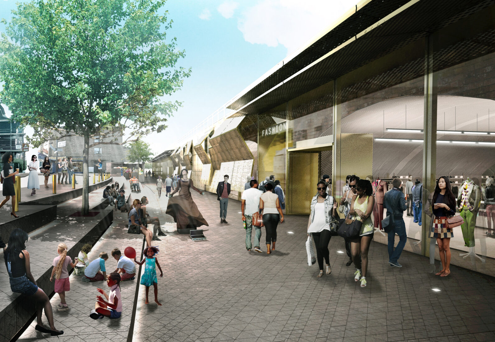 Adjaye reveals images of postriot Hackney fashion hub