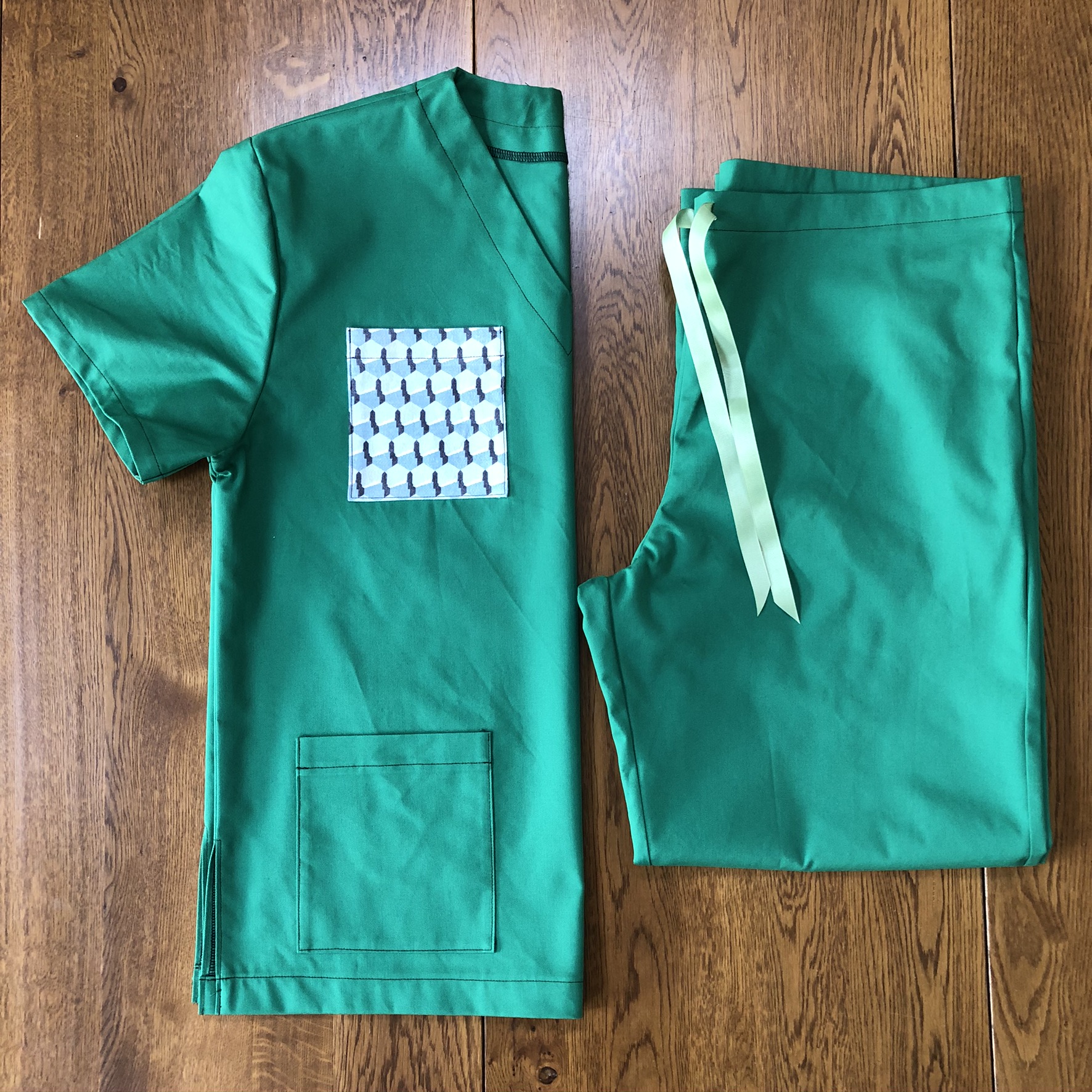Squire & Partners designer sews NHS scrubs to order
