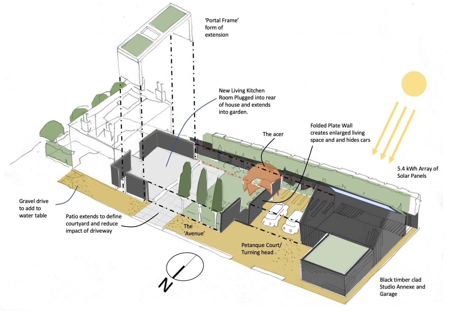 Stephen Coates reworks villa with new annexe focused on courtyard garden