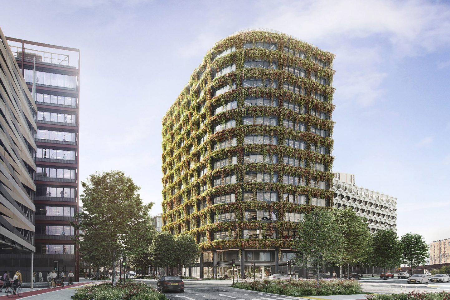 Make unveils plans for 11storey Salford office with living façade