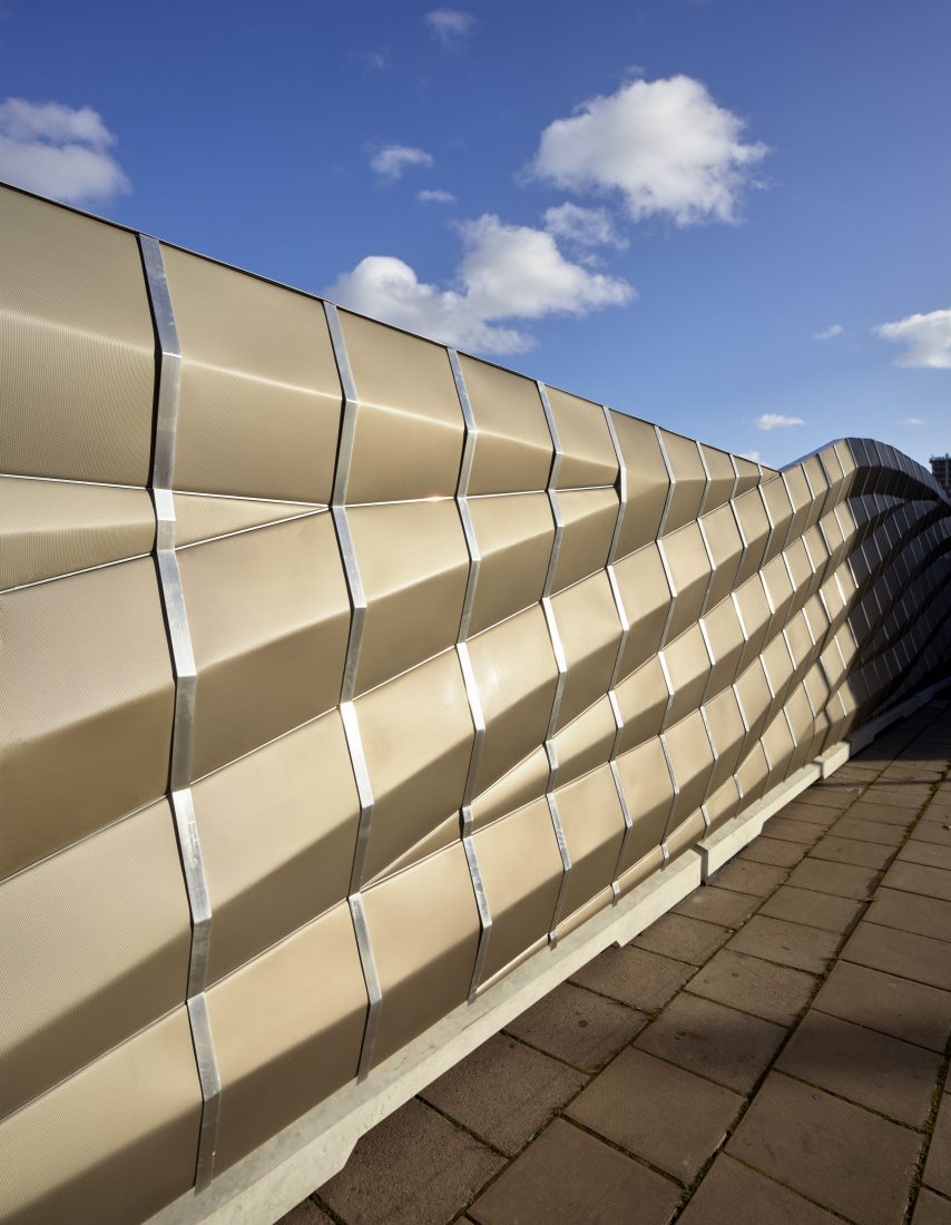 Beep Studio creates noise-blocking road barrier in London’s East End
