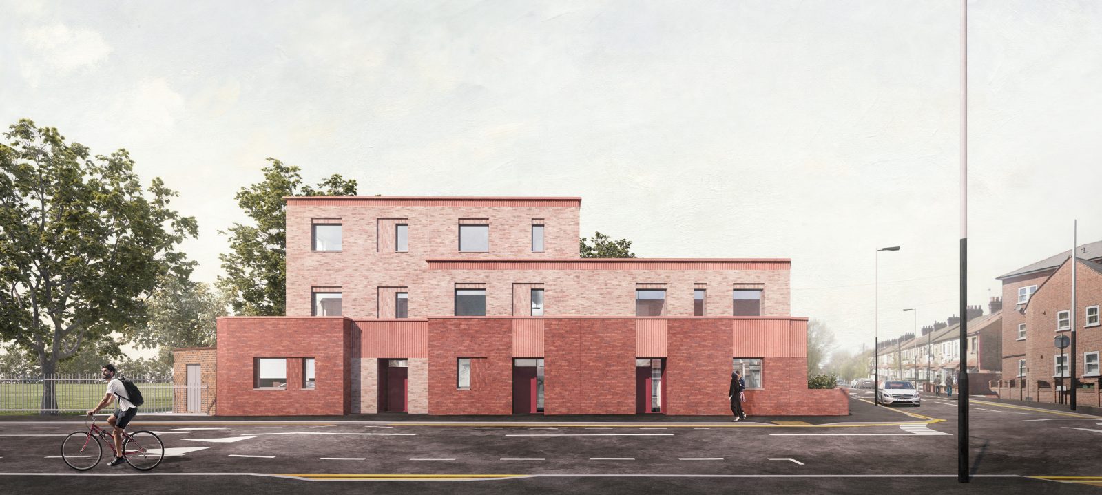 Archio gets OK for pink Passivhaus homes in east London
