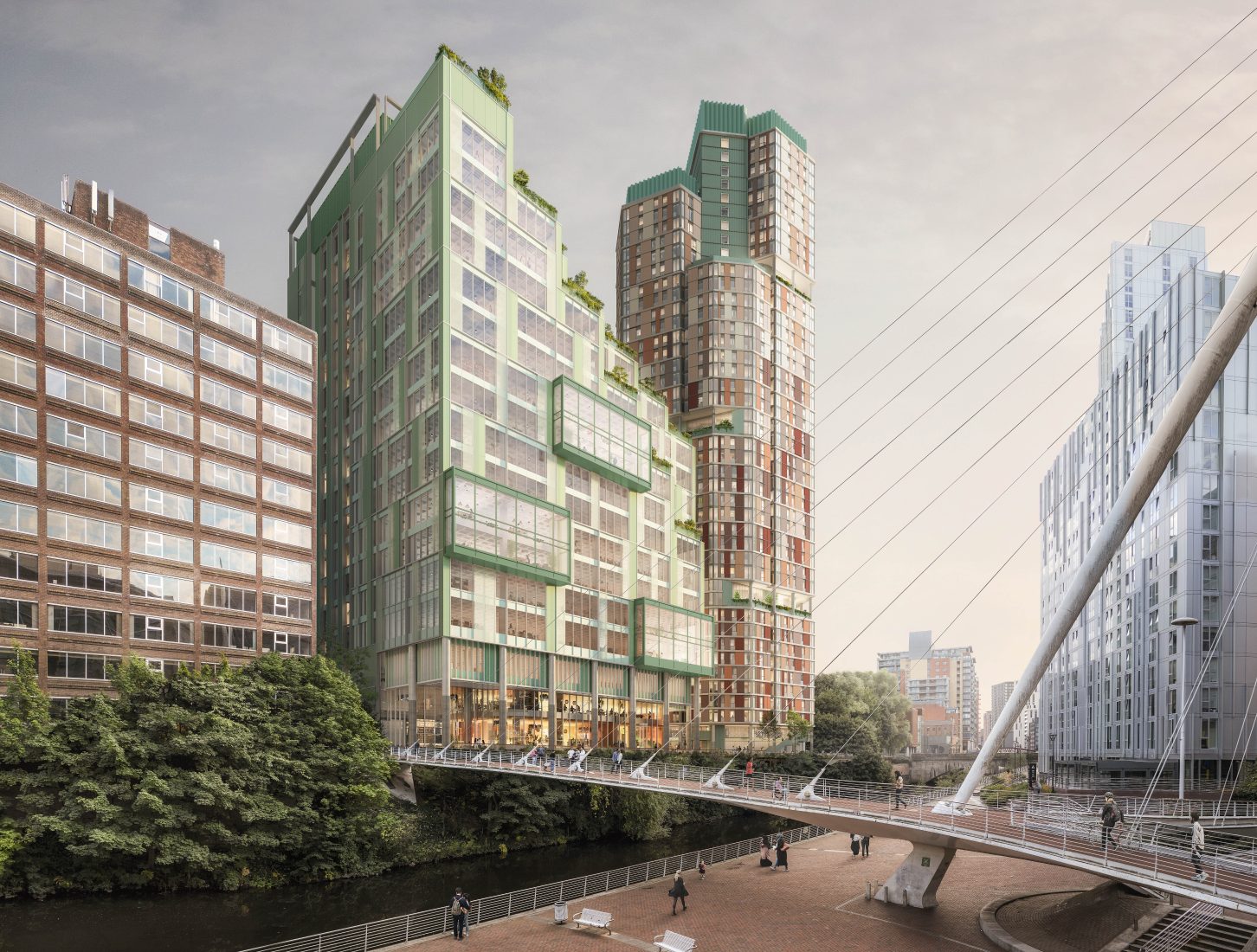 Manchester Tower Layout Studio Egret West reveals redesign of 45-storey Manchester tower scheme