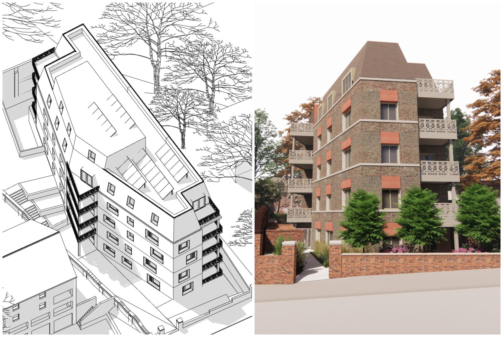 Mole Architects submits plans for north London community housing