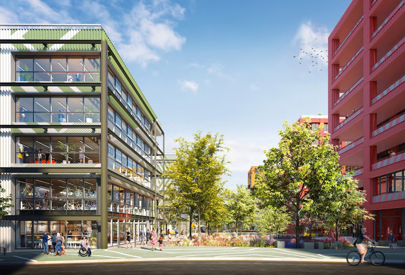 Hawkins\Brown redesigns its allelectric offices proposal in Manchester