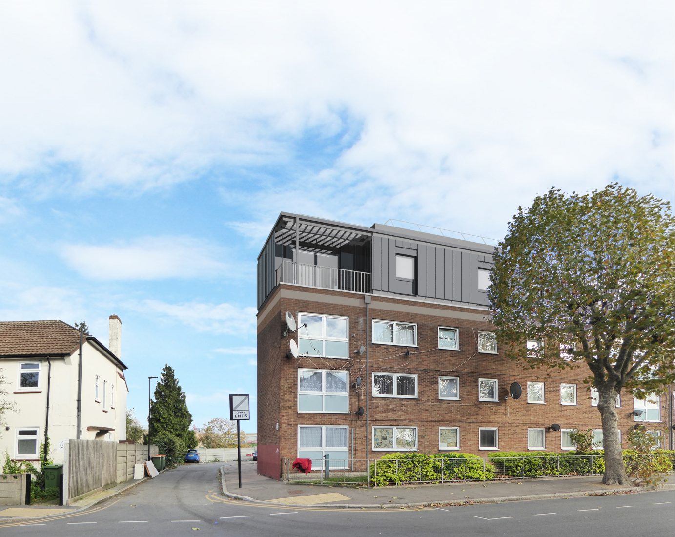 Studio Partington’s 100 affordable ‘airspace’ council housing approved