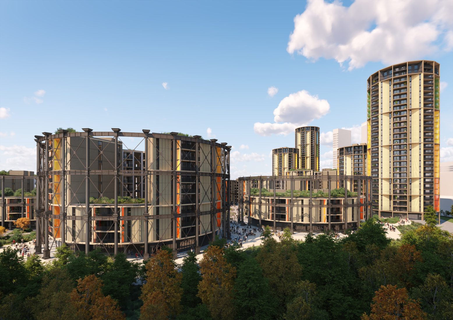 RSHP gets go-ahead on east London gasholder housing scheme