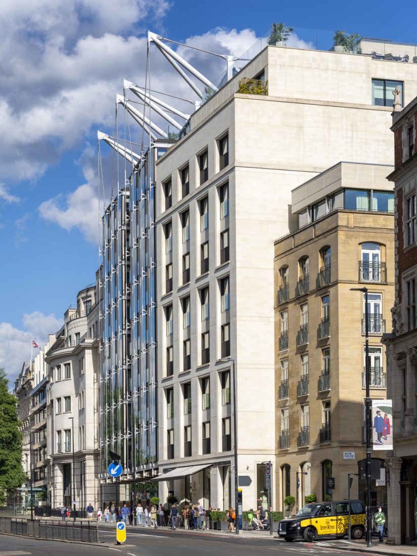 RSHP completes luxury London hotel with part-suspended floor structure