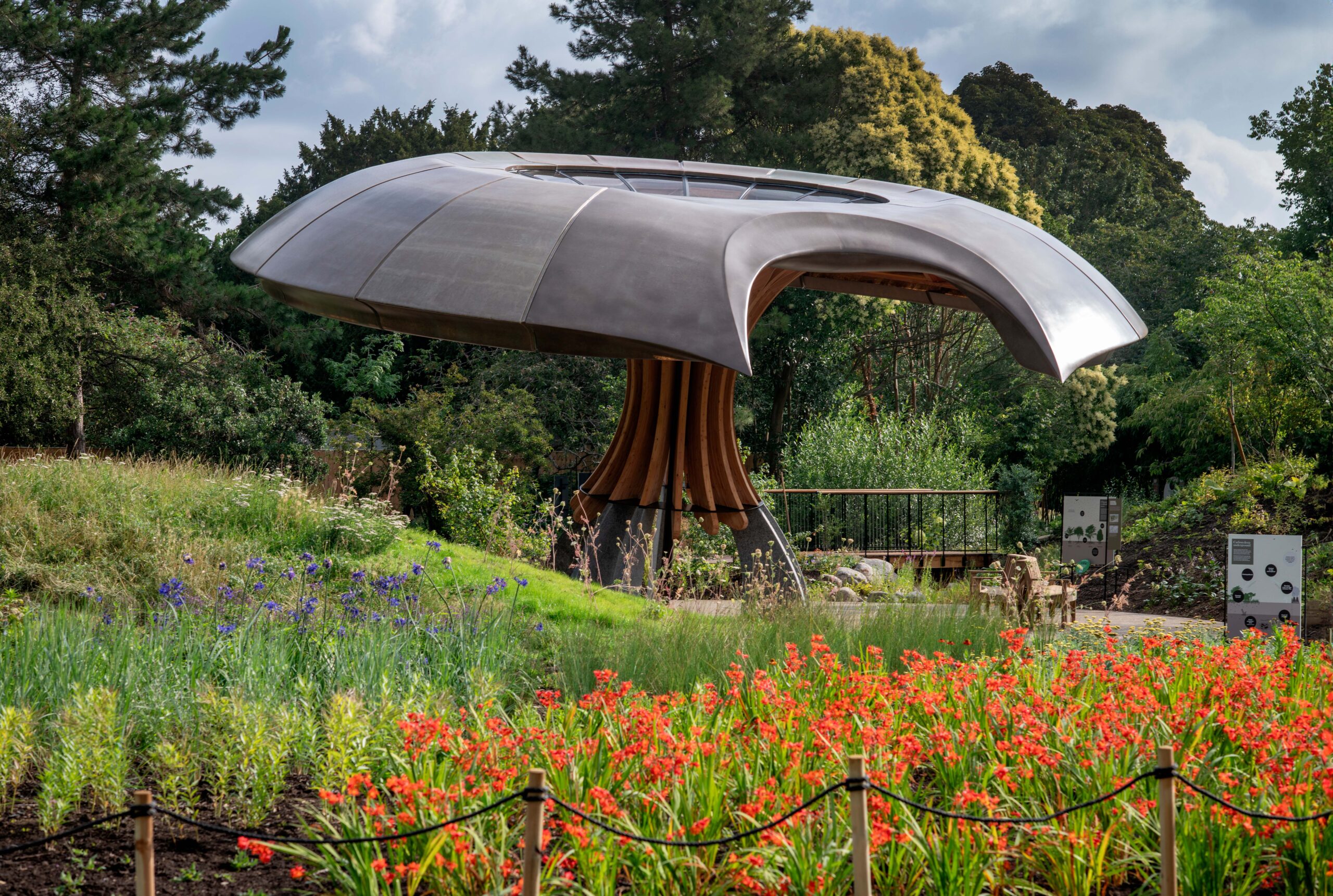 Kew opens Carbon Garden with Mizzi Studio-designed mushroom pavilion