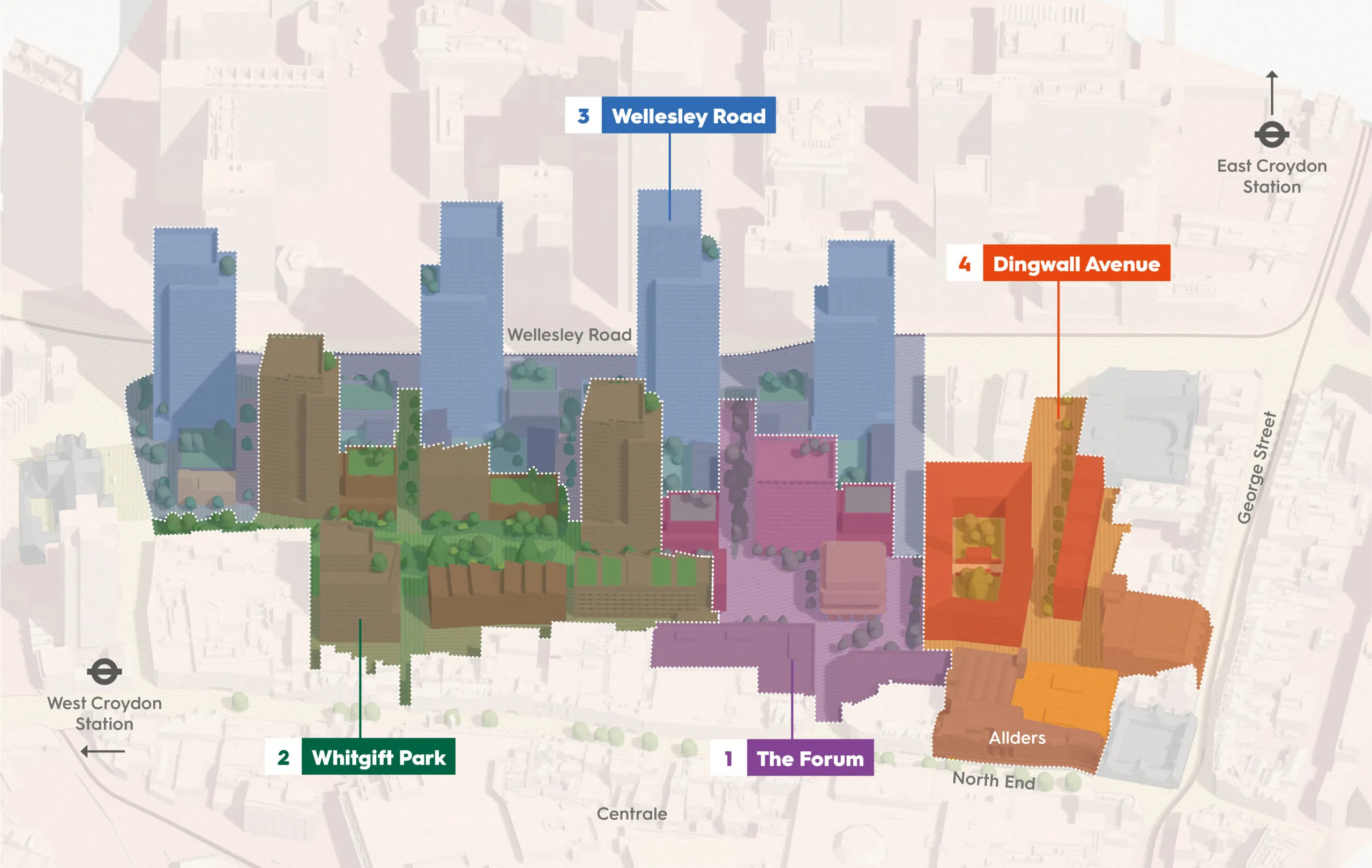 Allies and Morrison adds up to 1,500 more homes to Croydon masterplan